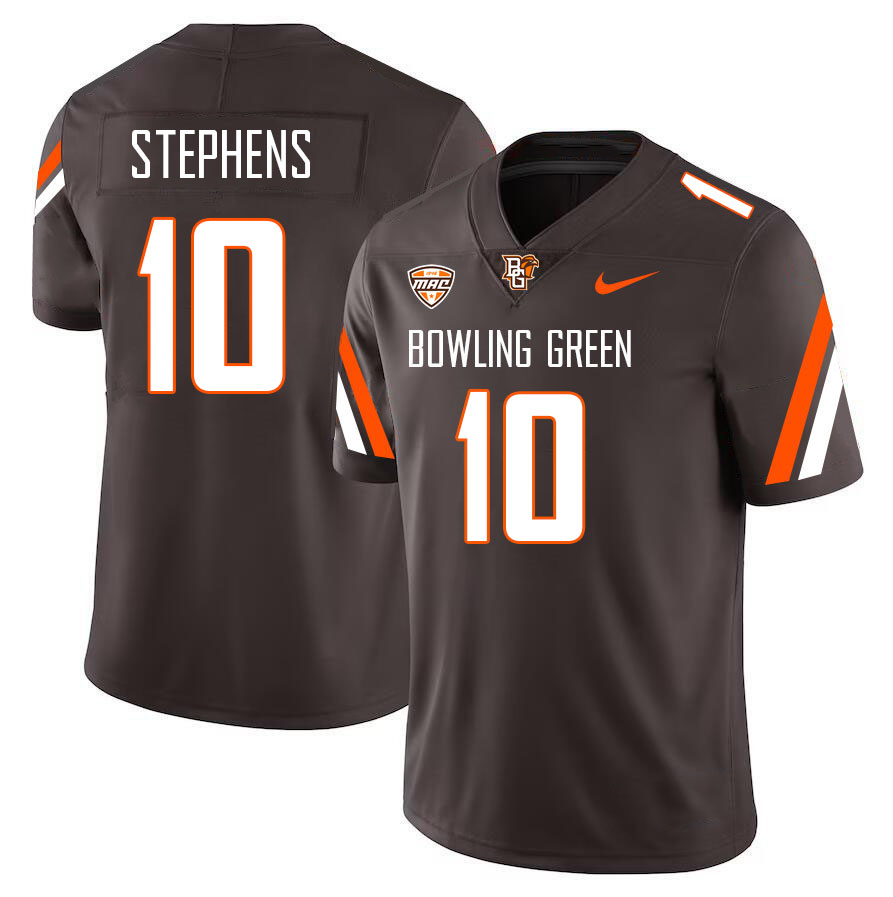 Bowling Green Falcons #10 Donny Stephens College Football Jerseys Stitched-Brown